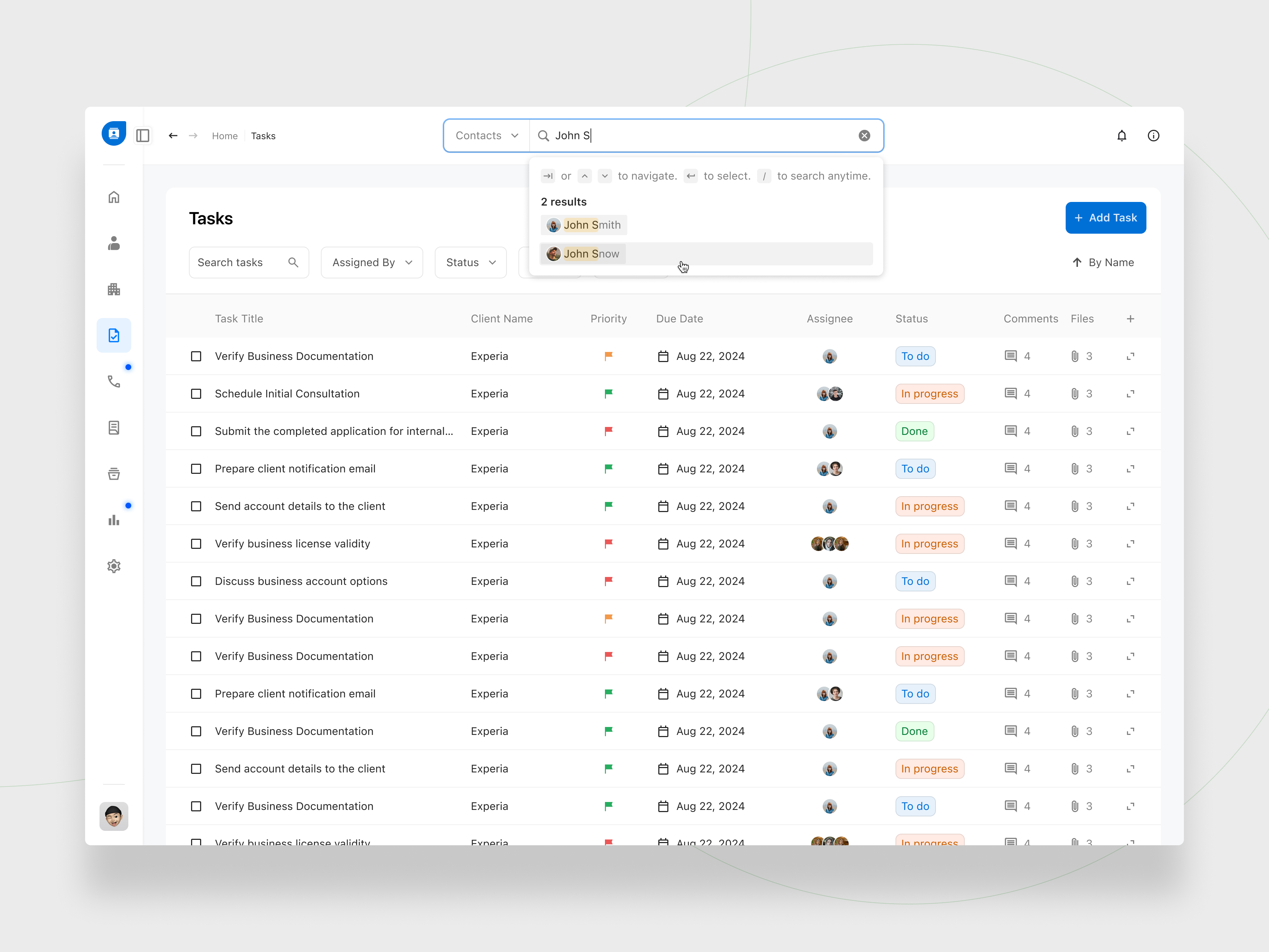 Example of Saa S UI/UX Design