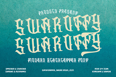 Swarotty – Modern Blackletter Font blackletter decorative design display english font gothic horror illustration metal modern new old retro rock trend typeface typography vintage web