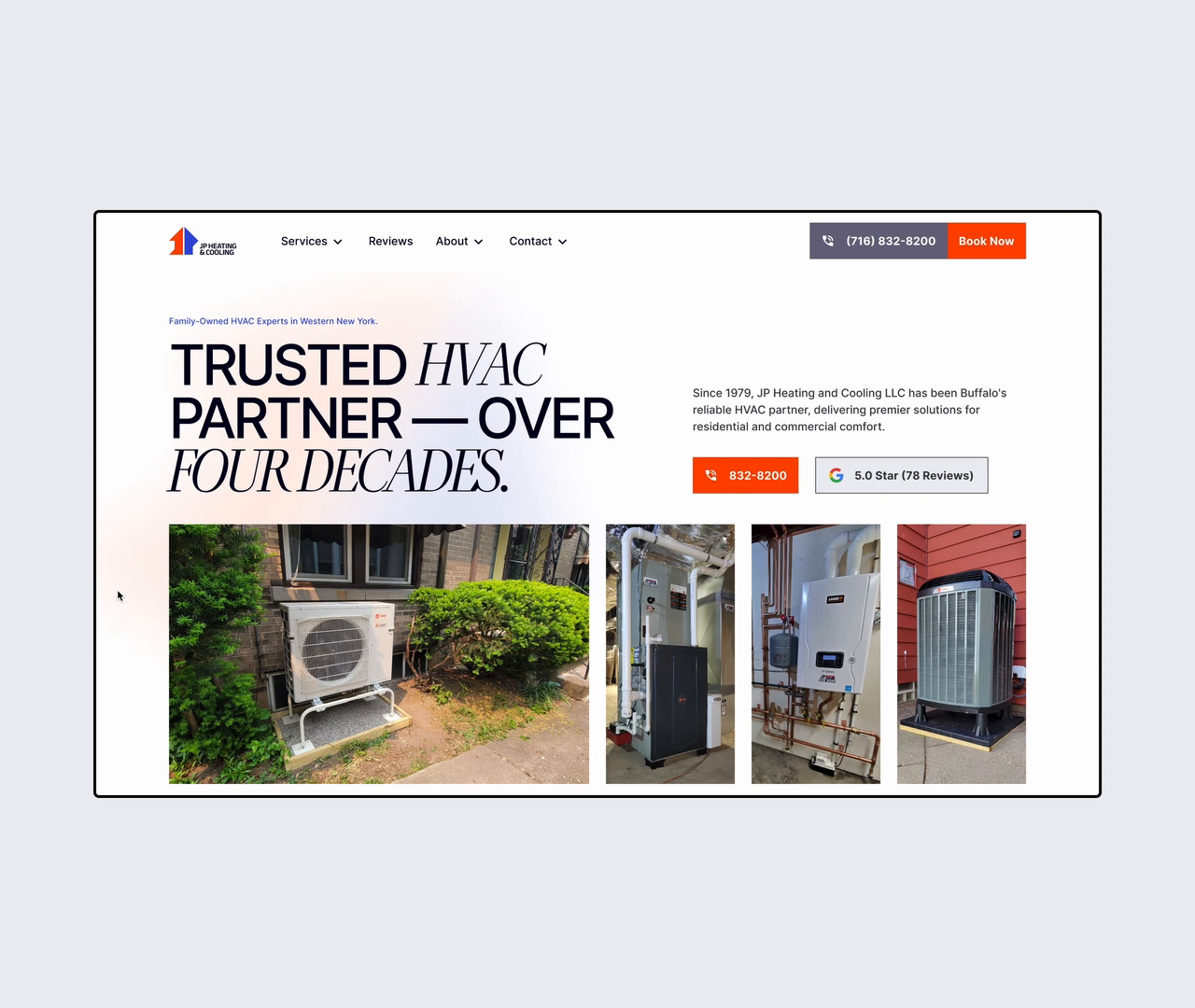 Example of Custom Hvac Website Design (Basic)