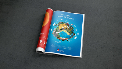 WORLD OF CALTEX 3d art direction branding design graphic design illustration magazine