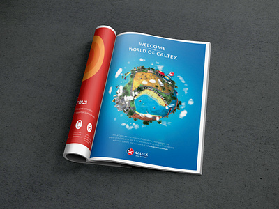 WORLD OF CALTEX 3d art direction branding design graphic design illustration magazine