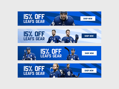 Maple Leafs Gear Ads branding design digital design figma graphic design interface mock up ui ux web design webdesign