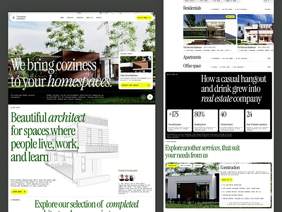 Turning point - Real estate landing page apartment architecture building home house landing page modern office real estate resident residential ui ux website