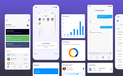 DEMS Resident App design mobile app proptech ui