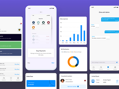 DEMS Resident App design mobile app proptech ui