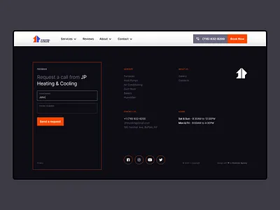 HVAC Website Footer Section Design-JP Heating & Cooling hvac hvac designer near me hvac web design hvac web design agency hvac web design company hvac web design experts hvac web design services hvac web designer hvac web designs hvac web development hvac website hvac website builder hvac website in webflow hvac website template plumbing web designer rootover rootover agency rootover hvac web design agency web design for hvac website design for hvac