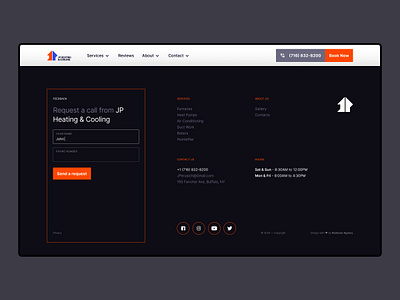 HVAC Website Footer Section Design-JP Heating & Cooling hvac hvac designer near me hvac web design hvac web design agency hvac web design company hvac web design experts hvac web design services hvac web designer hvac web designs hvac web development hvac website hvac website builder hvac website in webflow hvac website template plumbing web designer rootover rootover agency rootover hvac web design agency web design for hvac website design for hvac