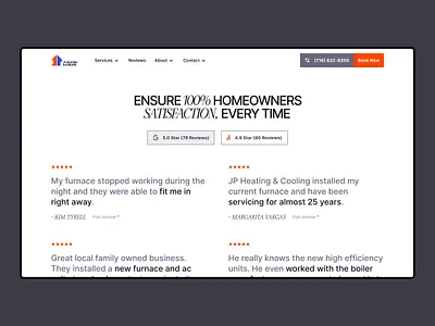 HVAC Website Review Section Design-JP Heating & Cooling hvac hvac designer near me hvac web design hvac web design agency hvac web design company hvac web design experts hvac web design services hvac web designer hvac web designs hvac web development hvac website hvac website builder hvac website in webflow hvac website template plumbing web designer rootover rootover agency web design for hvac website design for hvac