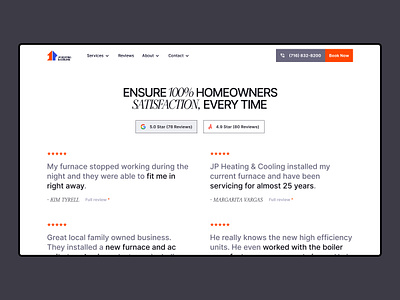 HVAC Website Review Section Design-JP Heating & Cooling hvac hvac designer near me hvac web design hvac web design agency hvac web design company hvac web design experts hvac web design services hvac web designer hvac web designs hvac web development hvac website hvac website builder hvac website in webflow hvac website template plumbing web designer rootover rootover agency web design for hvac website design for hvac