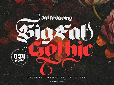 Big Fat Gothic Blackletter Typeface blackletter design font fonts letteing typeface