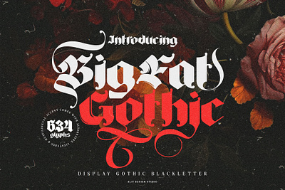 Big Fat Gothic Blackletter Typeface blackletter design font fonts letteing typeface