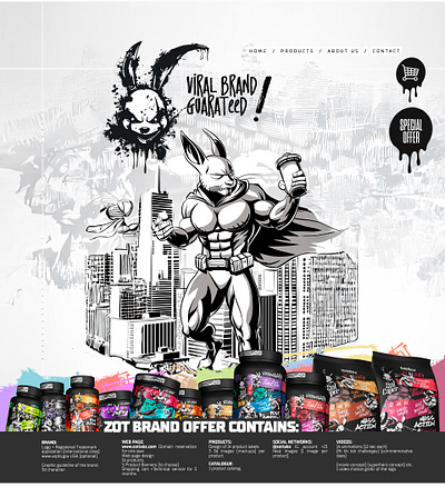 Get your own viral brand. 3dimages branding packaging sports supplements webdesign