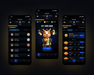 Cash Cow Mini Telegram Apps 3d app concept casino apps casino cow casino game casino game apps coin app design earn coin apps earning apps game design game design casino graphic design hamster app illustration mini apps telegram poker telegram apps ui uiux design ux design