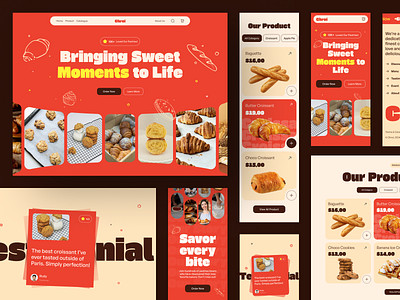 Chroi - Pastry Expert Store Landing Page Exploration bakery bold branding cafe clean coffee design food graphic design illustration illustrations mobile design online shop photography responsive typography ui ux website whitespace