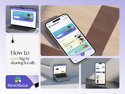 RentAbout – Recycled Goods | Website and mobile app antdesk buy and sell curcular economy e commerce eco friendly design green business idealrahi intuitive design marketplace minimalist design mobile app ui modern ui priduct listings recycled products rentabout second hand marketplace secure transactions sustainable shopping user experience web design