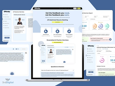 OfferDay - Resume Improvements Using AI and AI Mock Interviews ai app design app development company branding figma mobile app design uiux design web app web design