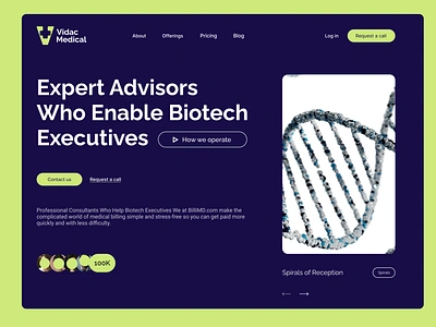 Vidac Medical - Website UI and Landing Page Design biotech clinic dector desiign digital health healtcare health hospital landing landing page medical medicalcare medicine pharmacy ui web design website website design