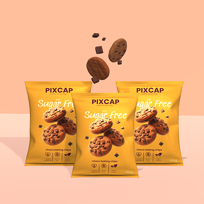 Cookies Packaging 3D Mockup 3d animation branding food