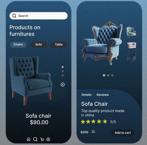 Furniture Shop design ui ux