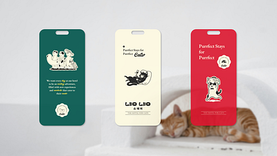 Cat Hotel Brand Identity Logo Design brand identity branding cat character deisgn graphic design green hotel illustration korean logo red sign trip vacation