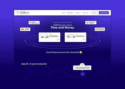 Simplifying Vehicle Insurance: Fast, Flexible, and Affordable car homepage insurance landing page truch truck ui design ux design van car insurance van insurance vehicle