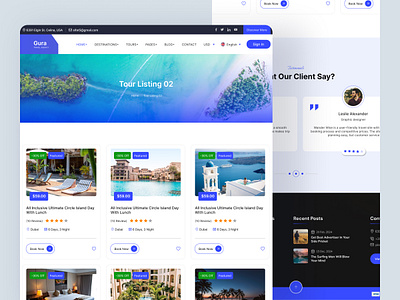 Tour And Travel Agency Website UI Design tour and travel agency ui design ui ux website