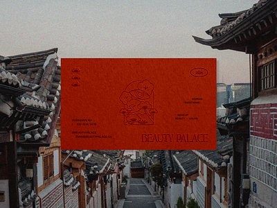 Korean Traditional Makeup Salon Brand Identity Logo Design beauty brand branding design graphic design identity illustration korean logo makeup namecard red salon sign traditional visual