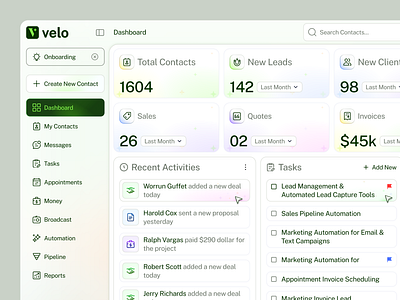 Small Business Automation and CRM Software Dashboard UIUX Design app app design appointment scheduling business automation clean interface crm dashboard crm interface crm software dashboard design data visualization modern ui panze ux design studio saas ui sales dashboard ui design ux design web app design