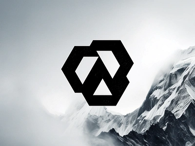 N mark graphic design logo mark logotype n letter north ice mountain rocks glacier