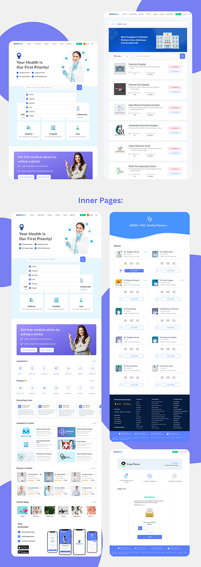 DoctorSpot Healthcare Website Design ui ux web design website website design website ui