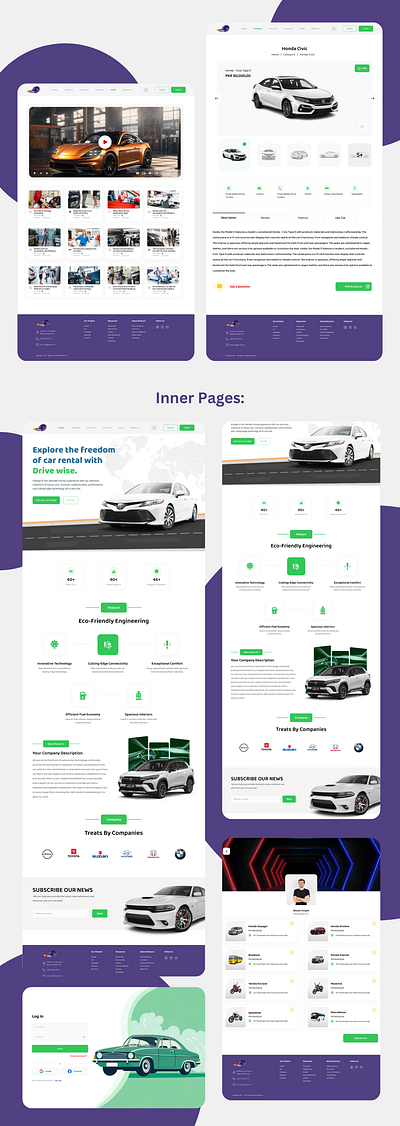 Car Rental Website Design ui ui ux web design website design