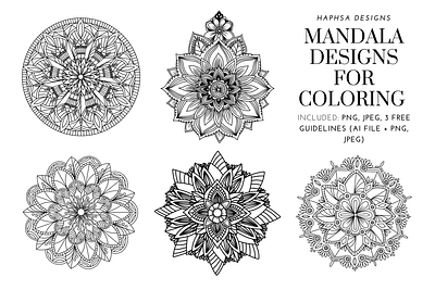 Mandala Designs for Coloring adobe adult coloring art coloring design graphic design hand drawn illustration mandala coloring mandala designs mandala illustration mandalas sketch