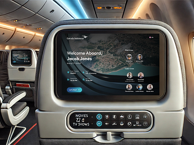 Garuda Indonesia - In-flight Entertainment - Welcome Screen aircraft airline board boarding dashboard design entertaintment flight garuda indonesia ife in flight in flight entertaintment saas ui ui design ux