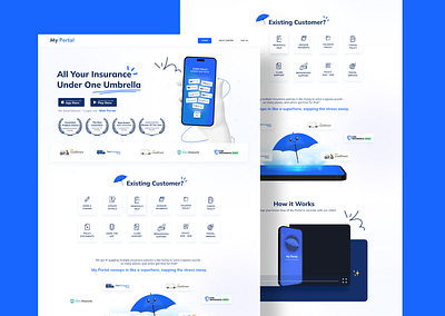 An insurance manager right at your fingertips bike insurance car insurance homepage insurance landingpage ui design uiux design van insurance