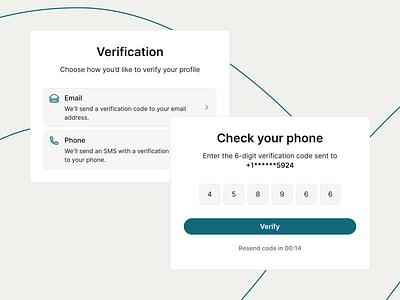 2-step Verification for Healthcare App 2 step verification app clinician design green health healthcare interface login medical patient sign in single sign on sso two factor authentication ui uiux ux verification code web