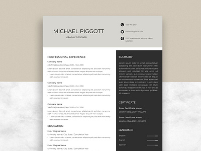 Resume/CV ats resume cover letter cv cv design professional cv professional resume resume resume design