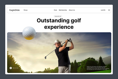 Golf Product- E-commerce Website golf ui ux