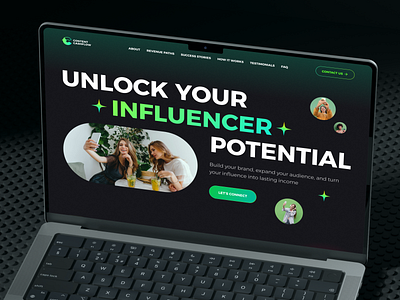 Landing Page for Online Influencer Training branding conversiondesign creativelanding digital influencer landing logo marketing salespagedesign training ui webdesign