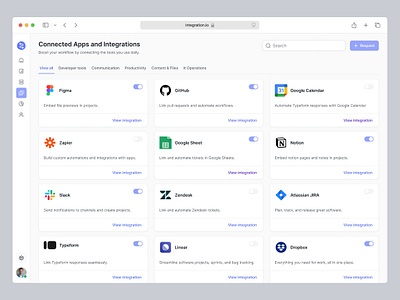 SaaS Integration Automation Platform | Boost Your Workflow apps integration automation b2b configure integration product design saas saas web app settings software ui design ux design webapp workflow automation workflow saas workflows zapier