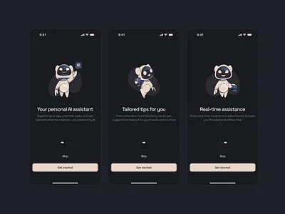 UI Exploration – Onboarding 🪄 app black button clean daily dailyui design figma gallery graphic design illustration ios minimal mobile mobileapp onboarding ui uiux ux