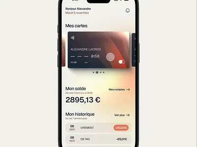 Credit Card - Quick access application bank clean ui credit card financial mobile product design quick access ui