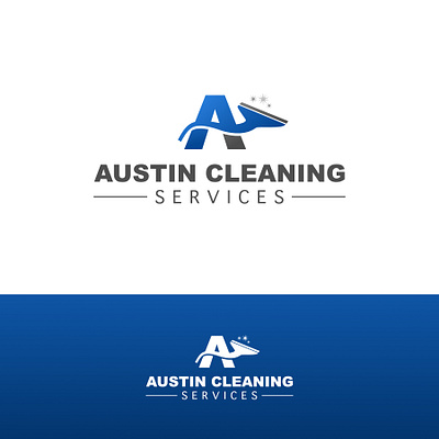 Austin Cleaning Services Logo a a logo austin austin logo clean cleaning businesss cleaning company cleaning company logo cleaning logo cleaning services custom logo dynamic flat lettermark logo logo design minimal modern symbolic wiper