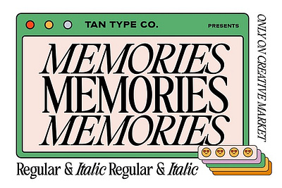 TAN - MEMORIES 79s 80s 90s classic serif classy font editorial font eighties elegant serif logo font nineties quotes font retro seventies stylish stylish font tan memories vintage font