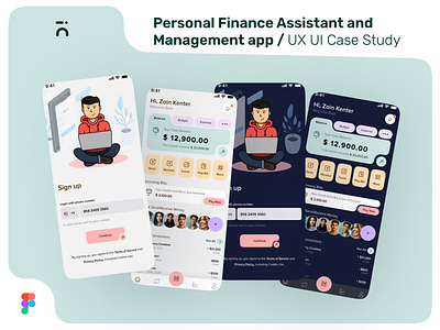 Personal Finance Assistant and Management app / UX Case Study competitor competitor research finance app finance app ux case study mobile app mobile app design uiux user research ux case study