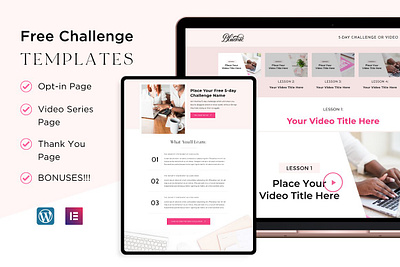 Free Challenge Templates challenge template elementor email marketing free challenge templates landing page landing page design landing page templates landing pages opt in freebie template wordpress wordpress template