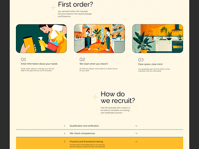 Clean and Simple UI for Cleaning Services branding cleandesign cleaning cleaningservice illustrating landing landingpage logo minimaldesign product ui ui ux uidesign ux webdesign yellow