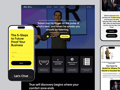 Adam Braun Personal Website Design branding design graphic design interface personal brand personal website responsive website speaker ui user experience ux ux design web design web layout web page website website design