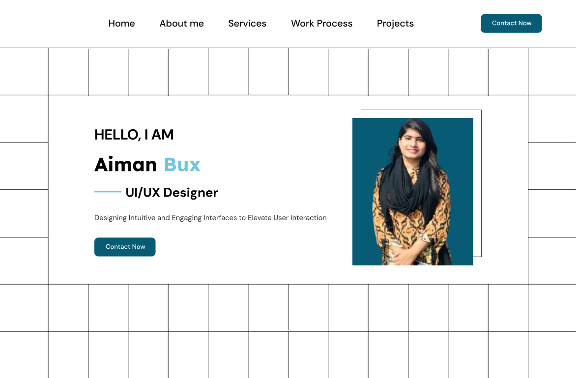 Personal Portfolio figma landing page portfolio ui design user centric design user experience design user interface design ux design website design