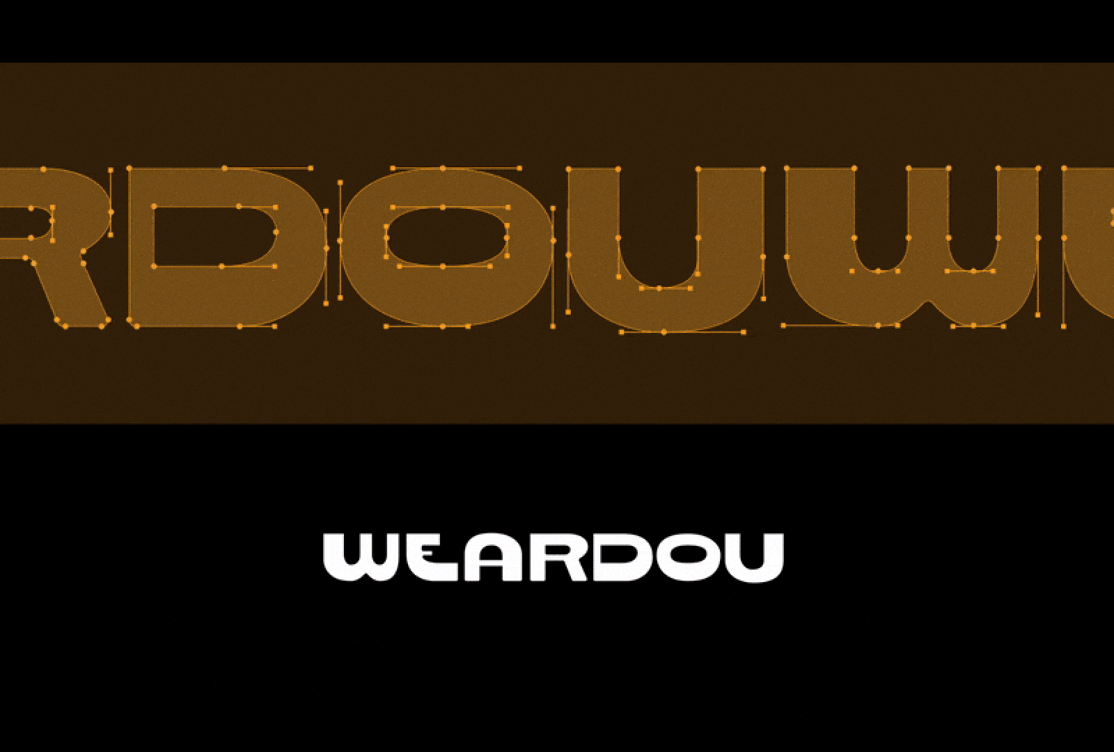 WEARDOU wrdmrk construction branding construction curves guideliness identity logo logo animation logo gif logotype organic logo outline psychadelic retro retro wordmark trippy vintage wordmark