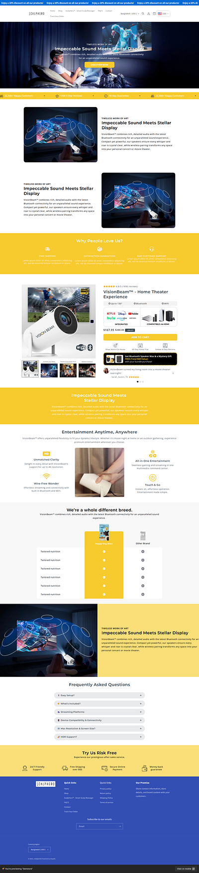 Shopify Website/Home Page Design ecommerce website gempages home page landing page one product store online store pagefly responsive website shopify expert shopify landing page shopify store shopify website